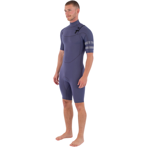 2026 Hurley Mens Air 2/2mm Chest Zip Shorty Wetsuit MSS0013252 - Destroyer